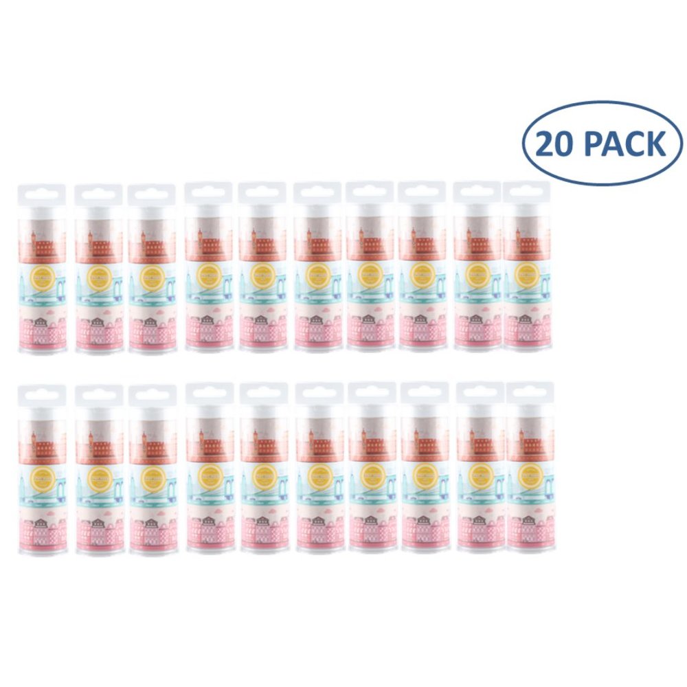 MILIKO CITY COLLECTION DECORATION WASHI TAPE 20 PK